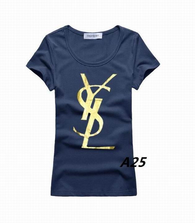 YSL short round collar T woman S-XL-211